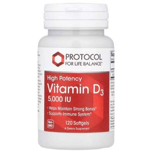 Витамин D Protocol for Life Balance Vitamin D3 High Potency 5000 IU 120 Softgels (1031753)