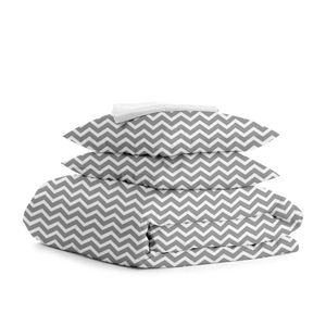 Євро постільна білизна Grey Zigzag COSAS сірий 200х220 см (1057123)