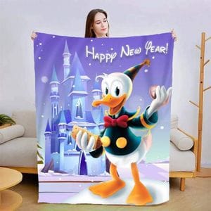 Плед 3D плюшевый новогодний Новый год с Дональдом Даком 160х200 см (1086830)