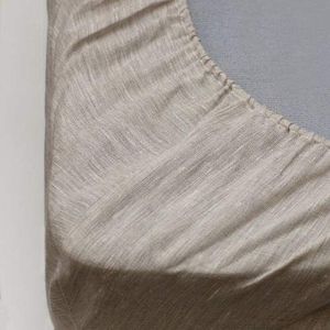 Простынь на резинке полулен Lintex 120х190х20 см серая (1156072)