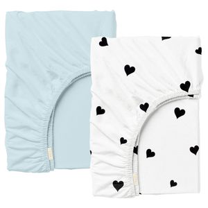 Набір простирадло на резинці 140х200 BLUE POKER HEARTS COSAS (4822052398739) (1190895)