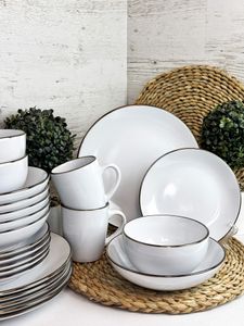 Столовый сервиз 8 пр. Intrendo Gasto Golden rim white IN0008GAS (1248541)
