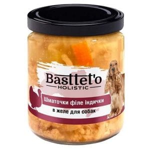 Basttet'o Holistic для собак 500г Кусочки филе индейки в желе (1260878)