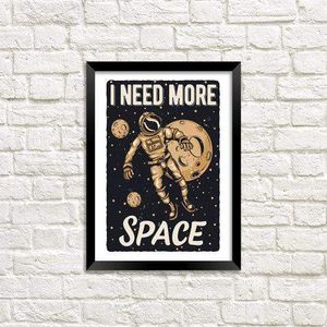 Постер в рамке I need more space 15x21 см, A5 (MT5_ART010_BL) (1264715)