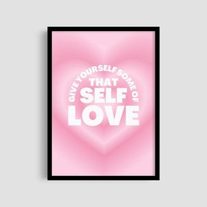 Постер Roomy "Self Love 1" Белая рамка с глянцевым стеклом A1 (84.1x59.4 cm.) (1307953)