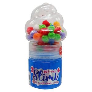 Игрушка-антистресс Слайм Mi-mi Slimi 71827ST(Light-Blue) с помпонами (1340542)