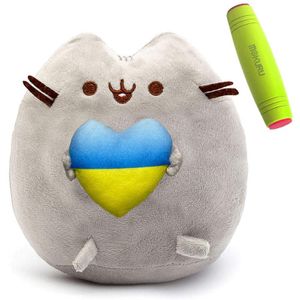 Мягкая игрушка Pusheen cat кот c сердцем Серый и Антистресс игрушка Mokuru Желтый n-12331 (1340667)
