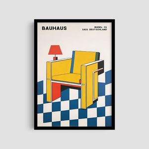 Постер Roomy "Bauhaus Vibes" Белая рамка с антибликовым стеклом A2 (59.4x42 cm.) (1352425)