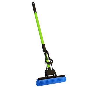 Швабра с двойным отжимом телескопическая ручка Stenson MH-3856 110х27 см Green/Blue (1360153)