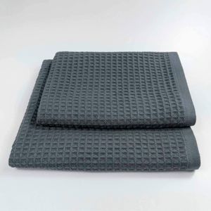 Комплект вафельных полотенец 2шт YouStar 50х90см, 70х140см 320г/м2 (Серый) GM Textile (1382495)