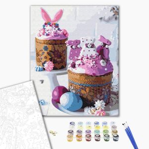 Пасхальные пасочки Картина по номерам  BS51826, 40х50 см Brushme (1431172)