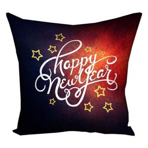 Подушка c принтом габардиновая Happy New Year 40x40 (4P_17NG090) (1446653)