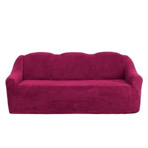Чехол на трехместный диван плюшевый Venera "Sofa soft" 321 Бордовый (1453370)