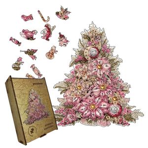 Пазл дерев'яний Ялинка Квіткова, А5, 35 елементів, Дерев’яна коробка (1520105)