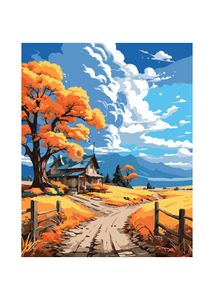 Картина за номерами 40х50 SANTI Дорога до хмар. (954746) (1520585)