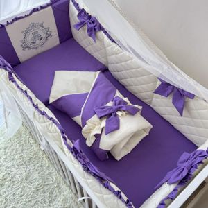 Комплект постельного белья Baby Comfort Royal Baby фиолетово-молочный 8 элементов (1521013)