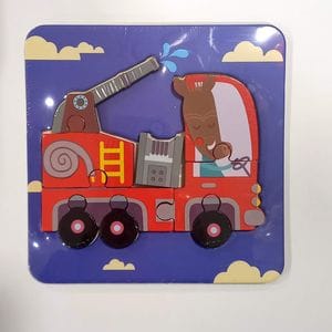 Деревянная игра Пазл-вкладыш С 48702 (6900067487025) Пожарная машина Вид 5 (1542956)