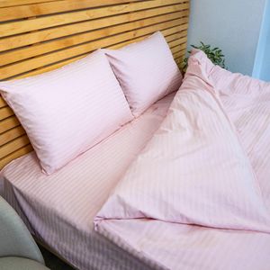Наволочка страйп сатин на подушку 60х60 см 125 г/м2 YouStar 1 шт. (Розовый) GM Textile (1549341)