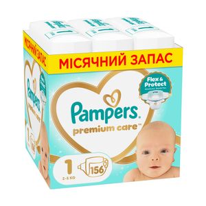 Уцінка! Підгузки Pampers Premium Care розмір 1 (2-5 кг), 156 шт