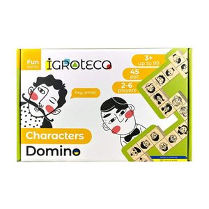Настольная игра Домино "Персонажи" 900620 от 2 до 6 игроков 45 элементов (1561353)