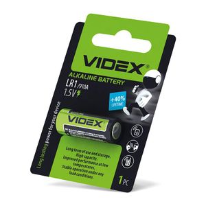 Батарейка щелочная Videx LR1 1шт BLISTER (1620153)
