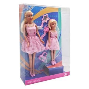 Игровой набор Кукла с дочкой DEFA 8126 с аксессуарами Розовый (1662453)