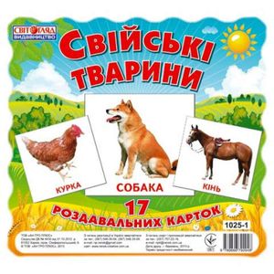 Детские развивающие карточки "Домашние животные" 13107005, 17 карточек в наборе (1663153)