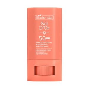 Зволожувальний сонцезахисний стік для обличчя Bielenda Sol D'Or Moisturizing Stick, SPF 50, 18 г