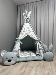 Вигвам Забавные зверьки 6 БОНБОН, Полный комплект, детский вигвам, детская палатка, вигвам детский, палатка (1746199)