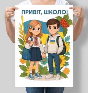Постер Motivator для школы Привет, школа 42x59.4 см, A2, без рамки (D224_A2) (1761885)