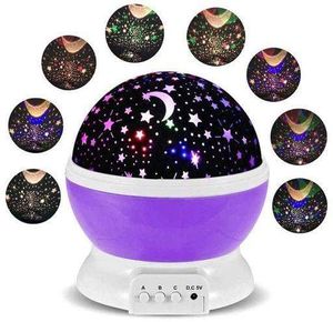 Ночник проектор звездное небо для детей Star Master вращающийся светильник Violet (1808994)