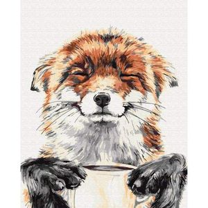 Brushme Картина по номерам Довольная лисичка ★★★ (203542) (1832653)