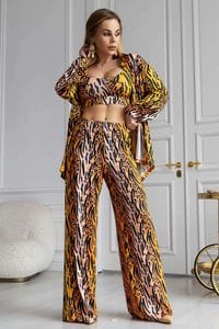 Комплект Loungewear рубашка и брюки TOTALFIT Wild Tiger TOTALFIT Оранжевый RY1+ED1-P141 XS (1881153)