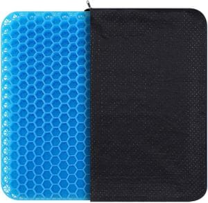 Гелевая ортопедическая подушка для сидения с чехлом 38х32х2,4см Blue (1890341)