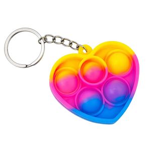 Дитячий антистрес-брелок Pop It міні Серце AA3641-10 силікон, 5,5 х4, 5х1 см (1906299)