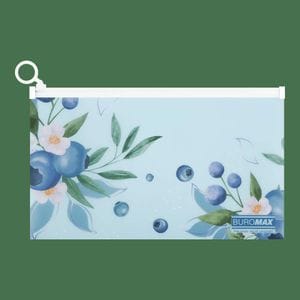 Папка-конверт на zip-молнии Buromax Blueberry Arabeski DL полупрозрачная (BM.3949-17) (2023402)