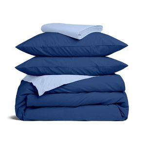 Сімейна постільна білизна ранфорс з простирадлом на резинці DENIM BREEZE COSAS (2200000050632) (2032753)