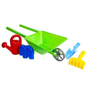 Игровой набор для песка "Тачка и лейка Слон" 010/2BMS(Green) лопатка, грабли, пасочка (2037005)