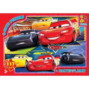 Дитячий пазл G-Toys Z10198 Тачки 117 елементів Різнокольоровий (90983) (2098043)
