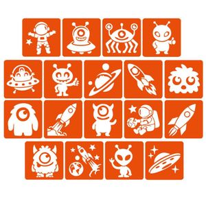 Набір трафаретів для біо-тату "Монстри та ракети #2" monsters-and-rockets-2-5x5-18 Fresh Tattoo (2129882)
