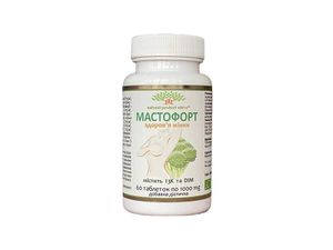 Мастофорт, добавка дієтична з Індол-3-карбінол (I3C) та DIM для здоров'я жінки, 60 таблеток (2136295)