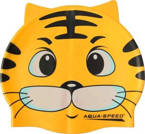 Шапка для плавання Aqua Speed силіконова OSFM жовтий кіт (720389) (2145673)