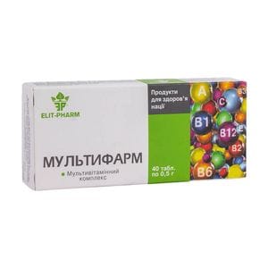 Мультивитаминный комплекс Elit-Pharm Мультифарм, 40 таблеток