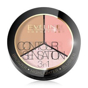 Палитра для коррекции лица Eveline CONTOUR SENSATION 3в1