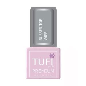 Каучуковый топ для гель-лака Tufi Profi Premium Rubber Top Wipe с липким слоем, 8 мл