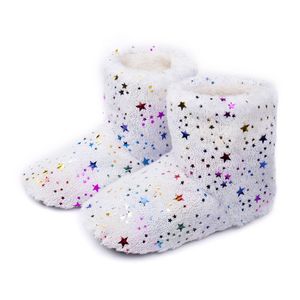 Женские комнатные тапочки-сапожки Twins CЖ-Print флисовые, White