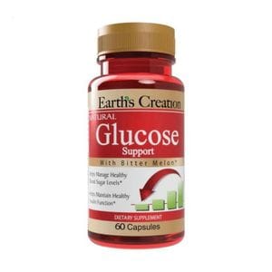 Поддержка глюкозы Earth's Creation Glucose Support, 60 капсул