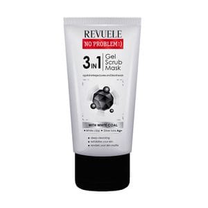 Гель, скраб и маска для лица 3 в 1 Revuele No Problem Gel Scrub Mask с активированным углем, 150 мл