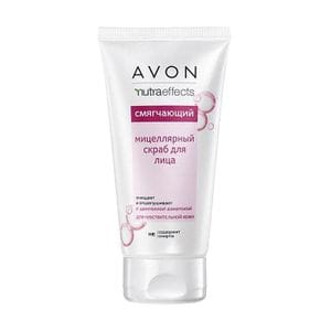 Смягчающий мицеллярный скраб для лица Avon для чувствительной кожи, с центеллой азиатской, 150 мл