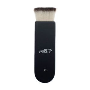 Кисть для хайлайтера и бронзера PuroBio Cosmetics Brush No12, синтетический ворс, 1 шт